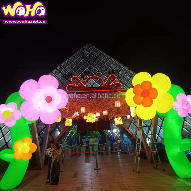 Decor Flower Event Giant Led Bright Artificial Flowers Inflatable Festival Decoration