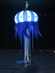 Hot Sale Outdoor Wonderful Inflatable Jellyfish Display Customized Giant Inflatable Cute Sea Animal With Light