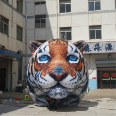 Lifelike Giant Inflatable tiger Head  Inflatable Brand Mascot  Model Commercial Activity Exhibition Carnival Parade square Amusi