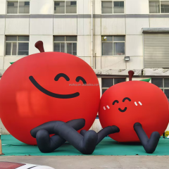 Giant Red Apple Inflatable Apple Advertising Model for Shopping Mall Party Activity Props Airborne Fruit Display