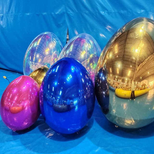 Inflatable Mirror Egg Sphere PVC Large Reflective Mirror Balloon Big Shiny Ball for Disco Christmas Wedding Party Events Decor