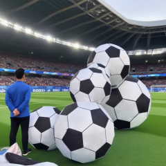 Giant Lighting Inflatable Soccer Inflatable Football Balloon for Fan Zone Event Decoration
