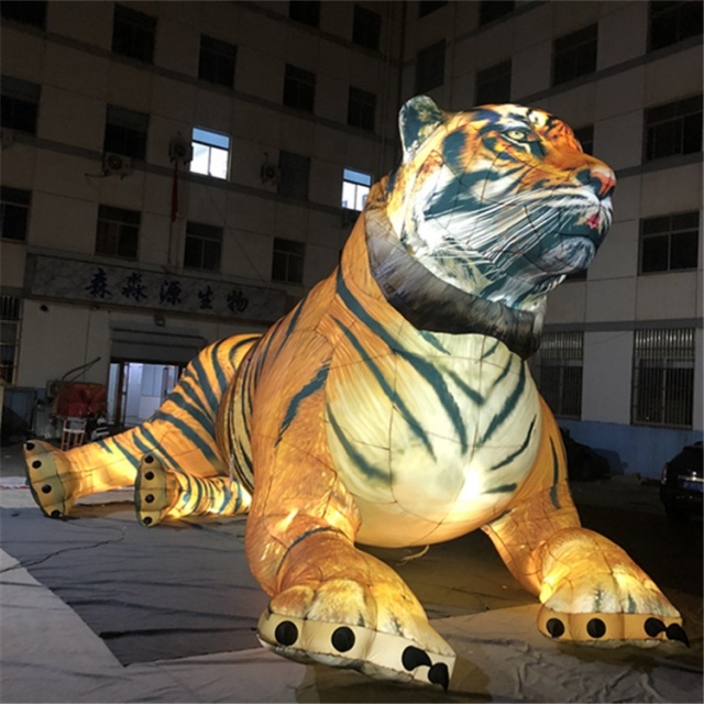 Lifelike Giant Inflatable tiger Head  Inflatable Brand Mascot  Model Commercial Activity Exhibition Carnival Parade square Amusi