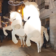 Outdoor Party Inflatable Horse Balloon Giant Costume Mascot Model for Events Advertising Inflatable with Blower Accessory