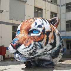 Lifelike Giant Inflatable tiger Head  Inflatable Brand Mascot  Model Commercial Activity Exhibition Carnival Parade square Amusi