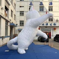 Custom White Inflatable Cat Model with Blower Lifelike Advertising Inflatables for Decoration