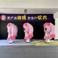 WaHa Hot Sale Inflatable Walking Costume Interactive Horse Man Cartoon Character Inflatable Mascot Costume