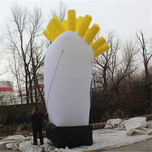 Custom Inflatable Fries Advertising Inflatable Food Model Bread Croissant Inflatable Fries