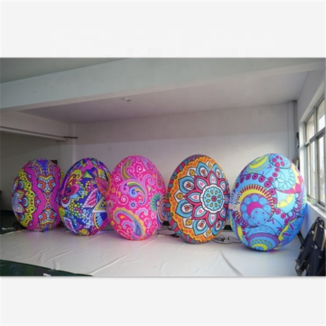 Customized Inflatable Easter Eggs Colourful Inflatable Eggs for Easter Celebration OEM