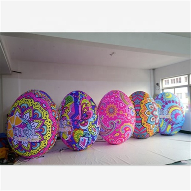 Customized Inflatable Easter Eggs Colourful Inflatable Eggs for Easter Celebration OEM