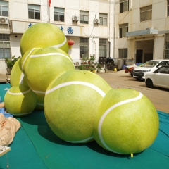 Custom Giant Inflatable Advertising Tennis Sports Ball Balloon Sphere with Built-In Fan for Event Festival Party Decor
