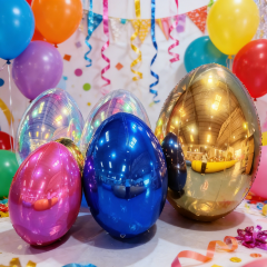 Inflatable Mirror Egg Sphere PVC Large Reflective Mirror Balloon Big Shiny Ball for Disco Christmas Wedding Party Events Decor