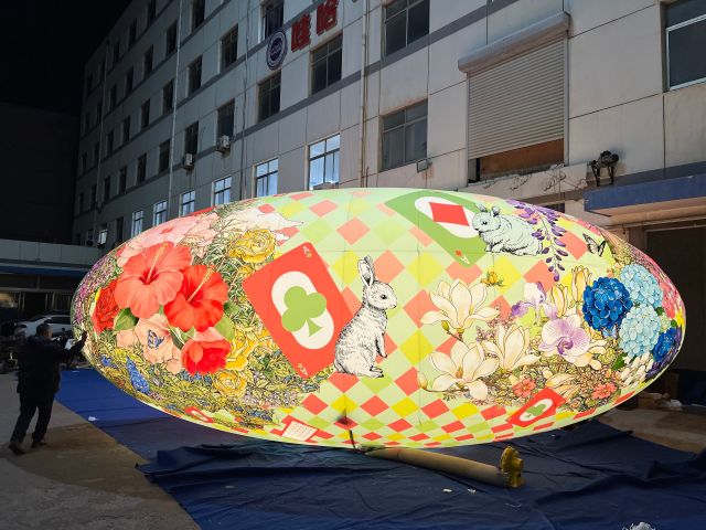 Hanging Advertising Inflatable Lantern Model, Inflatable Lighting Lantern Balloon for New Year Decoration