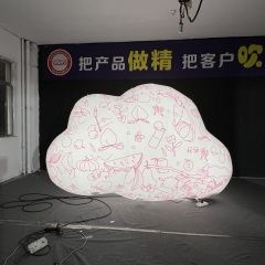 Inflatable Huge Cloud Balloon with LED Lighting  Indoor/Outdoor Use Oxford Cloth Material for Ceiling Decoration