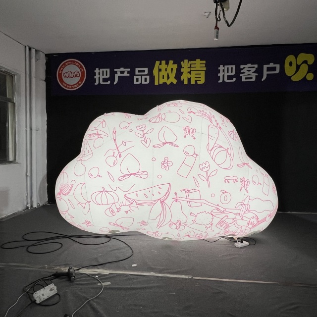 Inflatable Huge Cloud Balloon with LED Lighting  Indoor/Outdoor Use Oxford Cloth Material for Ceiling Decoration