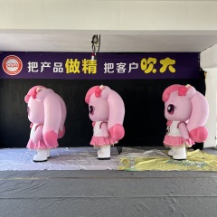 WaHa Hot Sale Inflatable Walking Costume Interactive Horse Man Cartoon Character Inflatable Mascot Costume