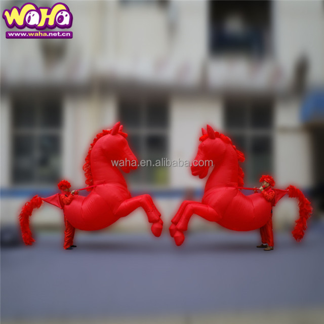 Large Outdoor Inflatable Shinny Horse Model Gold Inflatable Horse Animals for Outdoor Decoration