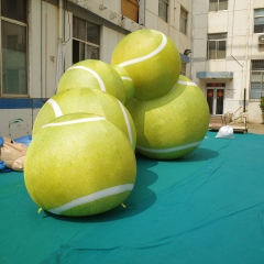 Custom Giant Inflatable Advertising Tennis Sports Ball Balloon Sphere with Built-In Fan for Event Festival Party Decor