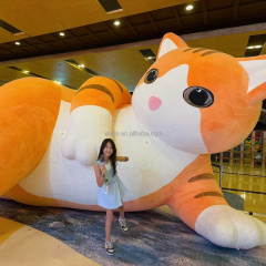 Custom White Inflatable Cat Model with Blower Lifelike Advertising Inflatables for Decoration