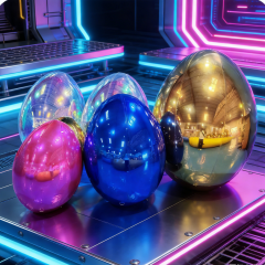 Inflatable Mirror Egg Sphere PVC Large Reflective Mirror Balloon Big Shiny Ball for Disco Christmas Wedding Party Events Decor