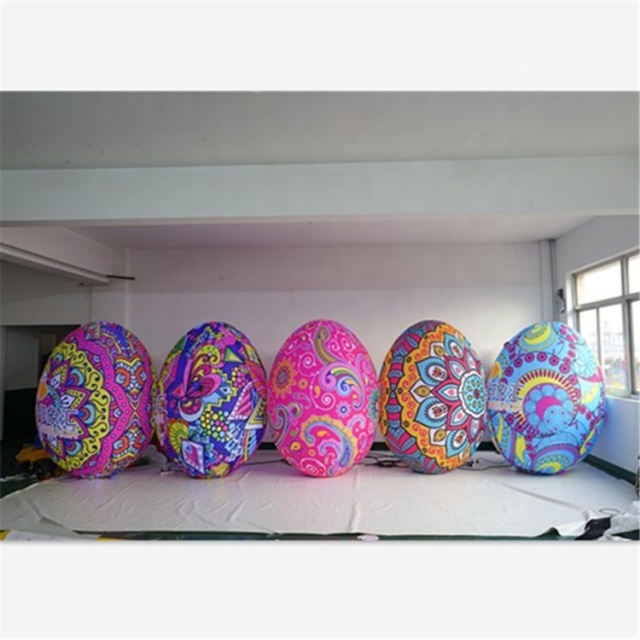 Customized Inflatable Easter Eggs Colourful Inflatable Eggs for Easter Celebration OEM