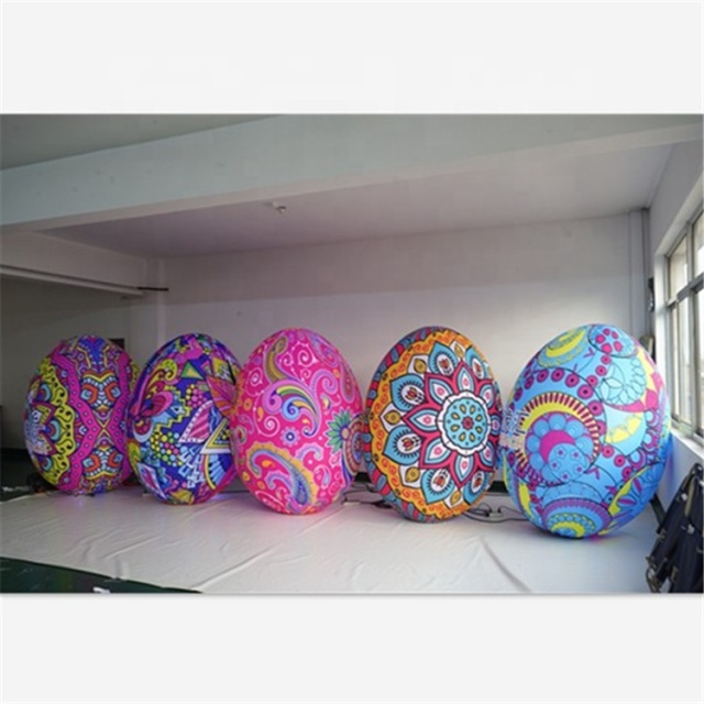 Customized Inflatable Easter Eggs Colourful Inflatable Eggs for Easter Celebration OEM