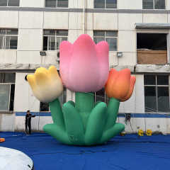 Customized Giant Inflatable Tulip Flower for Outdoor Event & Promotion Advertising Popular for Outdoor Event Decoration