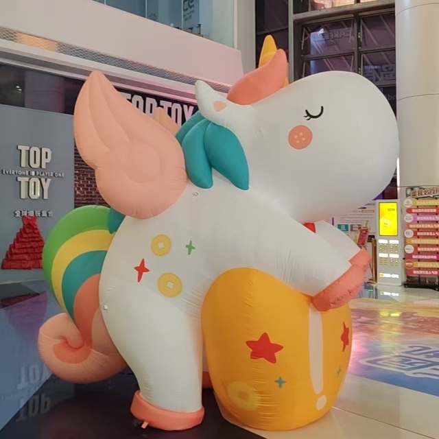 Customize Inflatable Cartoon Horses Inflatable Cartoon Horse Shopping Mall Advertising Decoration
