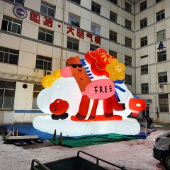 Festive Inflatable Red Horse Mascot Customized Cartoon Animal for Festival square Decoration