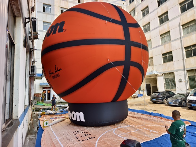Giant Inflatable Basketball Model Advertising Custom Inflatable Basketball Volleyball Balloon Sports Theme Beach Toys