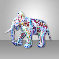 Customized Giant Led Inflatable Elephant Mascot Decoration