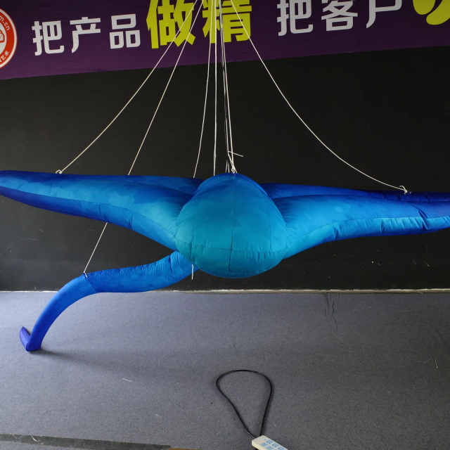 High-quality Custom LED Illuminated Rayfish Inflatable Model, Equipped with Marine Atmosphere Scene Decoration Props.