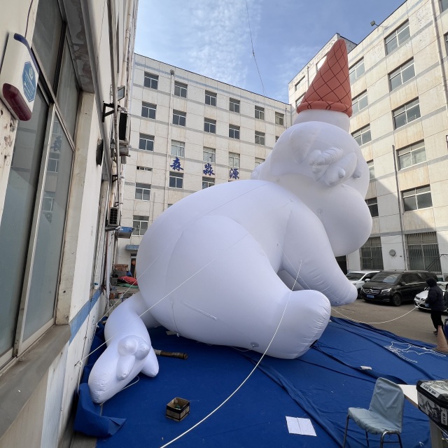 Factory White Inflatable Animal Dog Model Huge Advertising Inflatable Dog Decoration for Promotional