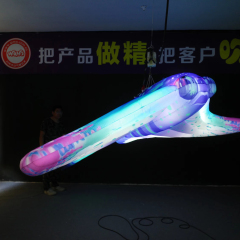 High-quality Custom LED Illuminated Rayfish Inflatable Model, Equipped with Marine Atmosphere Scene Decoration Props.