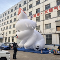 Factory White Inflatable Animal Dog Model Huge Advertising Inflatable Dog Decoration for Promotional