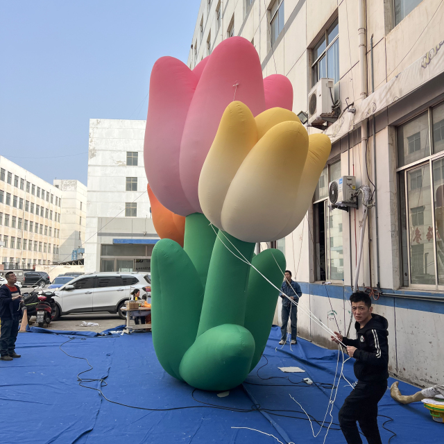 Customized Giant Inflatable Tulip Flower for Outdoor Event & Promotion Advertising Popular for Outdoor Event Decoration