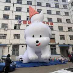 Factory White Inflatable Animal Dog Model Huge Advertising Inflatable Dog Decoration for Promotional