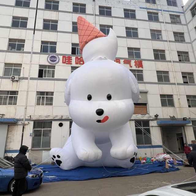 Factory White Inflatable Animal Dog Model Huge Advertising Inflatable Dog Decoration for Promotional