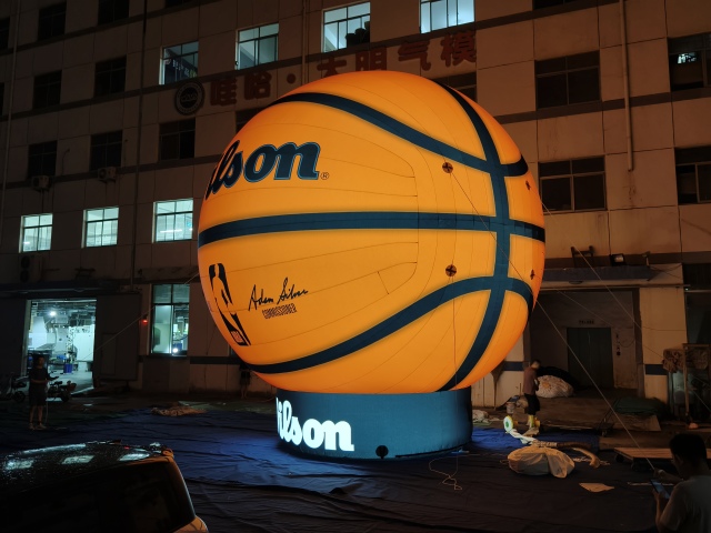 Giant Inflatable Basketball Model Advertising Custom Inflatable Basketball Volleyball Balloon Sports Theme Beach Toys