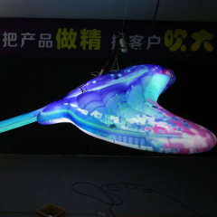 High-quality Custom LED Illuminated Rayfish Inflatable Model, Equipped with Marine Atmosphere Scene Decoration Props.