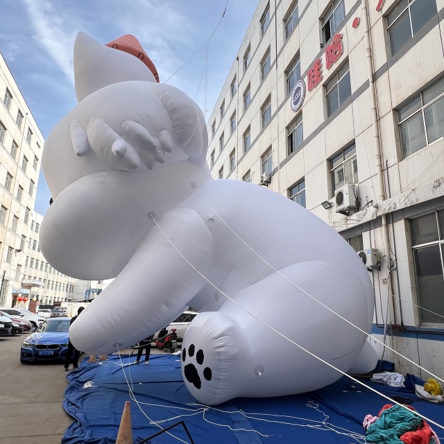 Factory White Inflatable Animal Dog Model Huge Advertising Inflatable Dog Decoration for Promotional