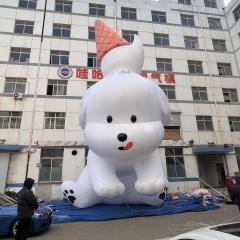 Factory White Inflatable Animal Dog Model Huge Advertising Inflatable Dog Decoration for Promotional