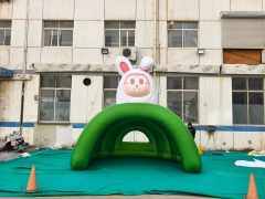 Customizable Inflatable Cube Rabbit Activity Shelter, Oxford Material, Hair Dryer, Digital Printing, Outdoor Party