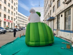 Customizable Inflatable Cube Rabbit Activity Shelter, Oxford Material, Hair Dryer, Digital Printing, Outdoor Party