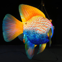 Activity Promotion Advertisement: Tropical Fish Inflatable Models, with an Ocean Atmosphere and Scene-specific Decorative Props.