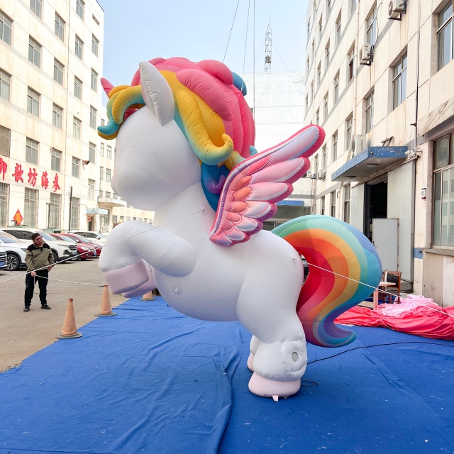 Inflatable Horse Cartoon Durable Inflatable Unicorn for Decoration