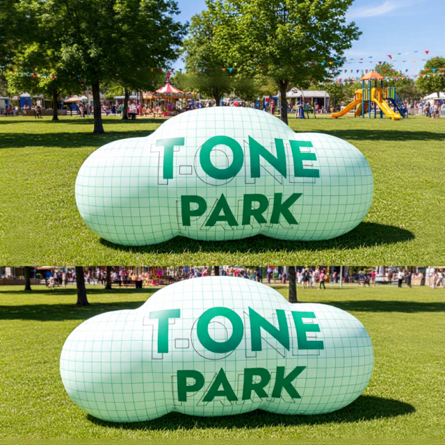 2024 Hot Sale Giant Inflatable Cloud, LED Inflatable Cloud Balloon for Decoration