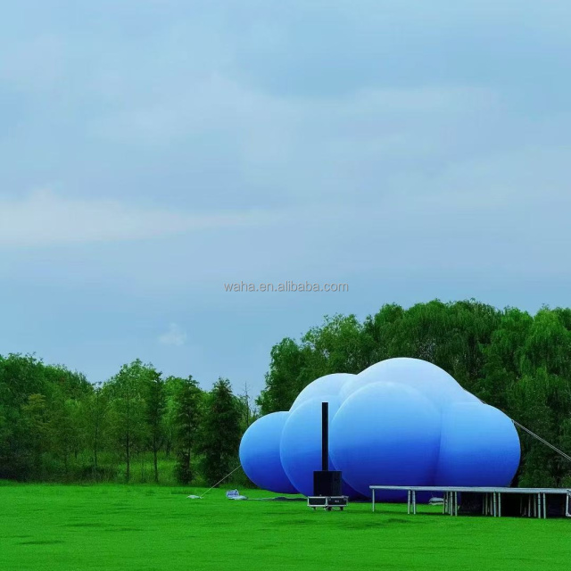 Hanging Inflatable Cloud , Inflatable Cloud Shape Balloon for Event Decoration