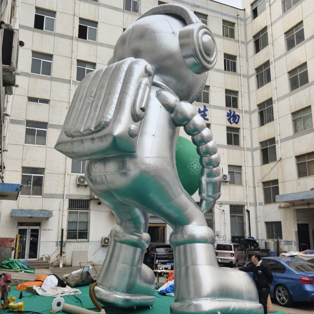 Robot Moving Costume PVC Inflatable Advertising Mascot Cartoon Inflatable Costume for Party or Event Comes With a Blower