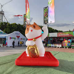 Giant Lucky Cat Inflatable Advertising Inflatables Alice Wonderland Party Shows Wall Patrol Cat Huge Cat Large Inflatable